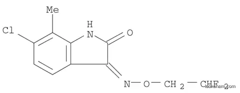 Molecular Structure of 1202859-20-8 (1H-Indole-2,3-dione, 6-chloro-7-methyl-, 3-[O-(2,2-difluoroethyl)oxime])